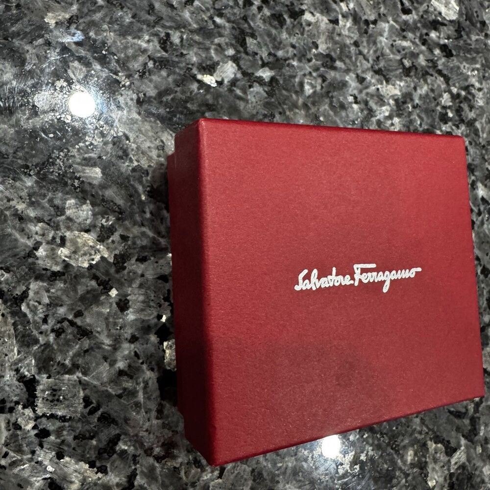 Ferragamo Authentic Small Burgundy Empty Gift Box 4x4x2 - Picture 4 of 8